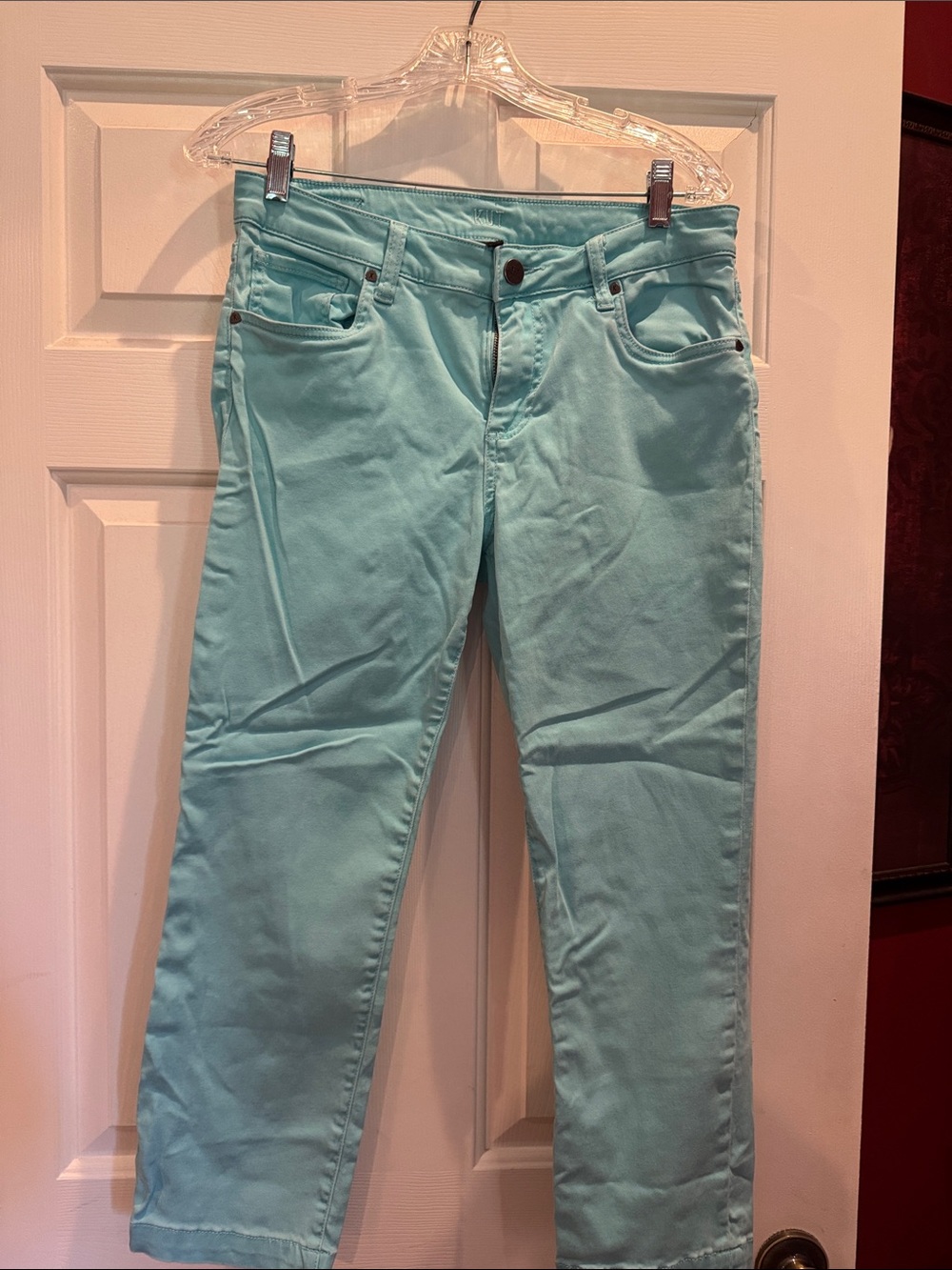 Kut from the Kloth Mint Green Straight Leg Jeans